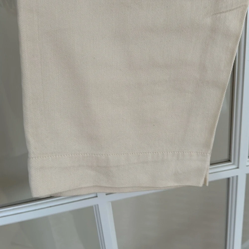 NWT cropped wide leg pants size 10 in cream - Picture 3 of 6